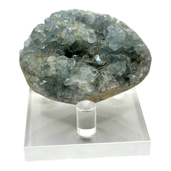 Azure Blue Celestite Raw Geode Egg Tranquility Harmony Madagascar Mystical - Picture 3 of 10